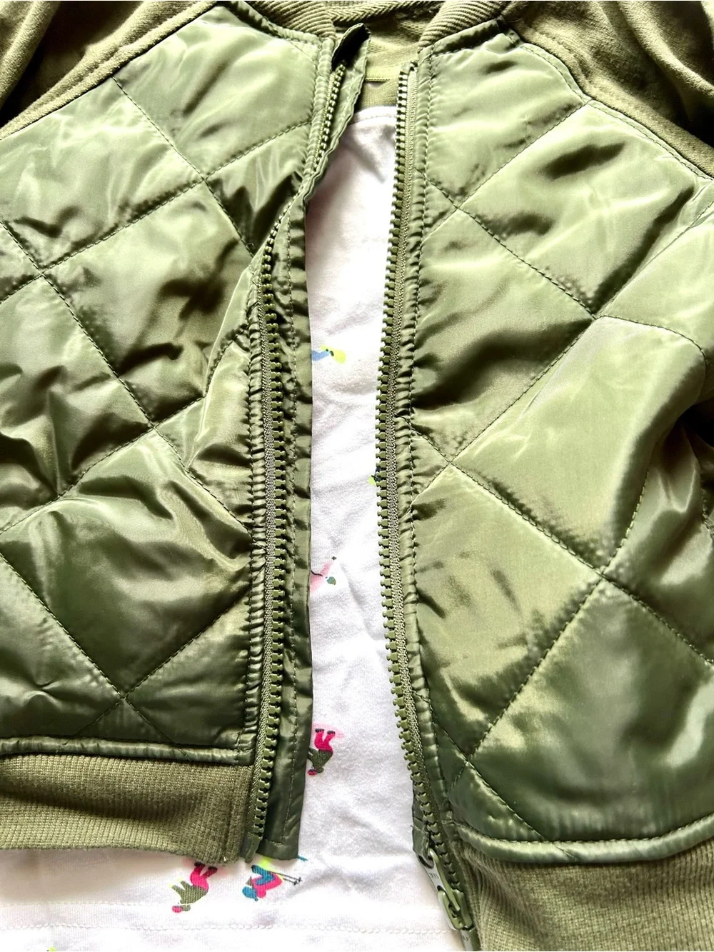 Wonder Nation Toddler Boy 2-Piece Quilted Bomber Jacket & Shirt Set NWOT Size 2T